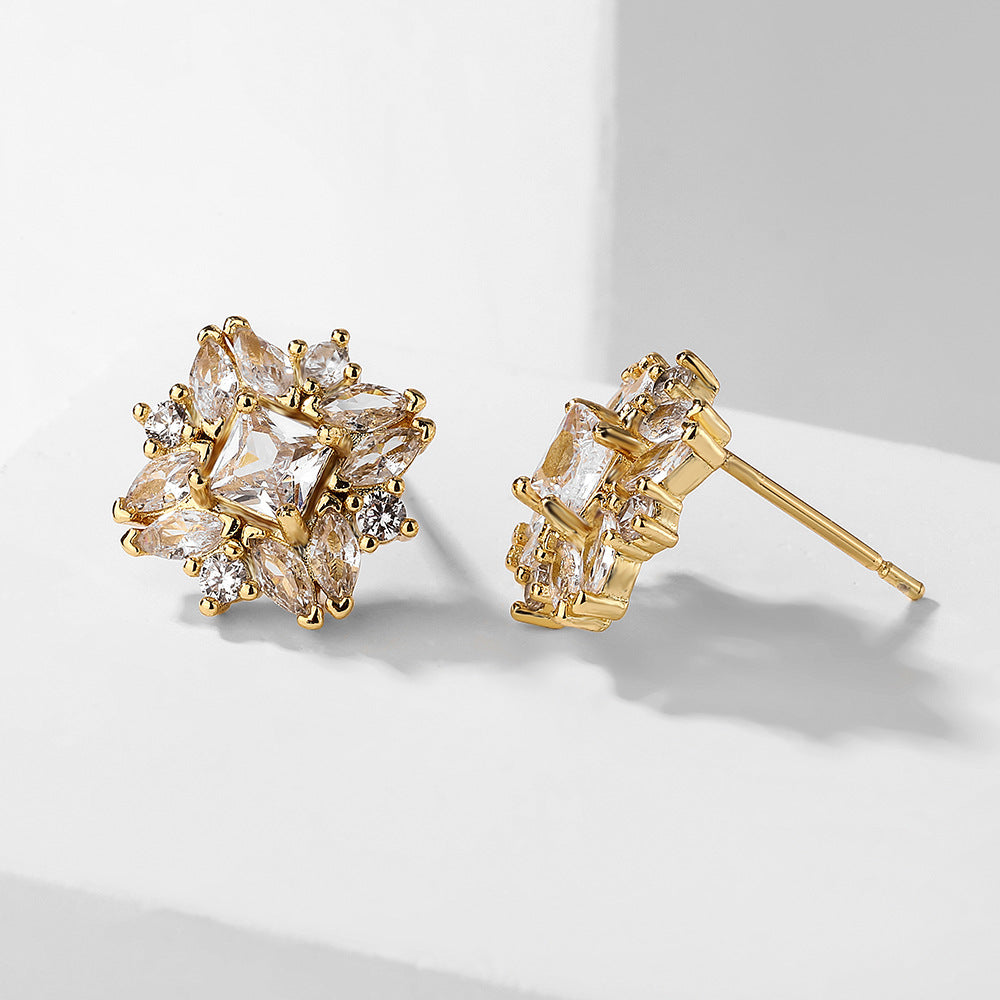 Zircon Women's Fashion High Class Elegant Special Interest Earrings
