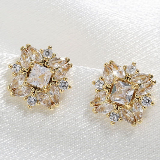 Zircon Women's Fashion High Class Elegant Special Interest Earrings