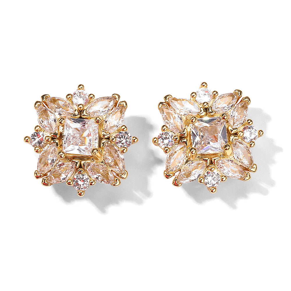 Zircon Women's Fashion High Class Elegant Special Interest Earrings