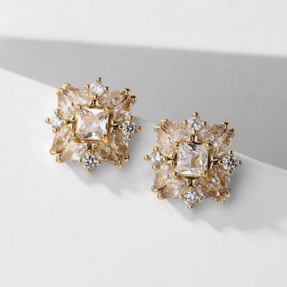 Zircon Women's Fashion High Class Elegant Special Interest Earrings