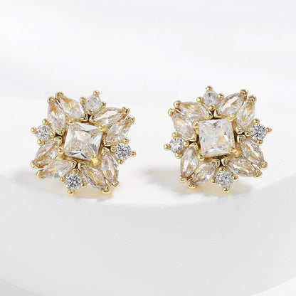 Zircon Women's Fashion High Class Elegant Special Interest Earrings